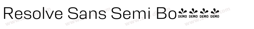 Resolve Sans Semi Bo字体转换